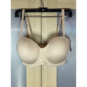 Wacoal Bra 34 H Nude Red Carpet Strapless 8554119 Beige New